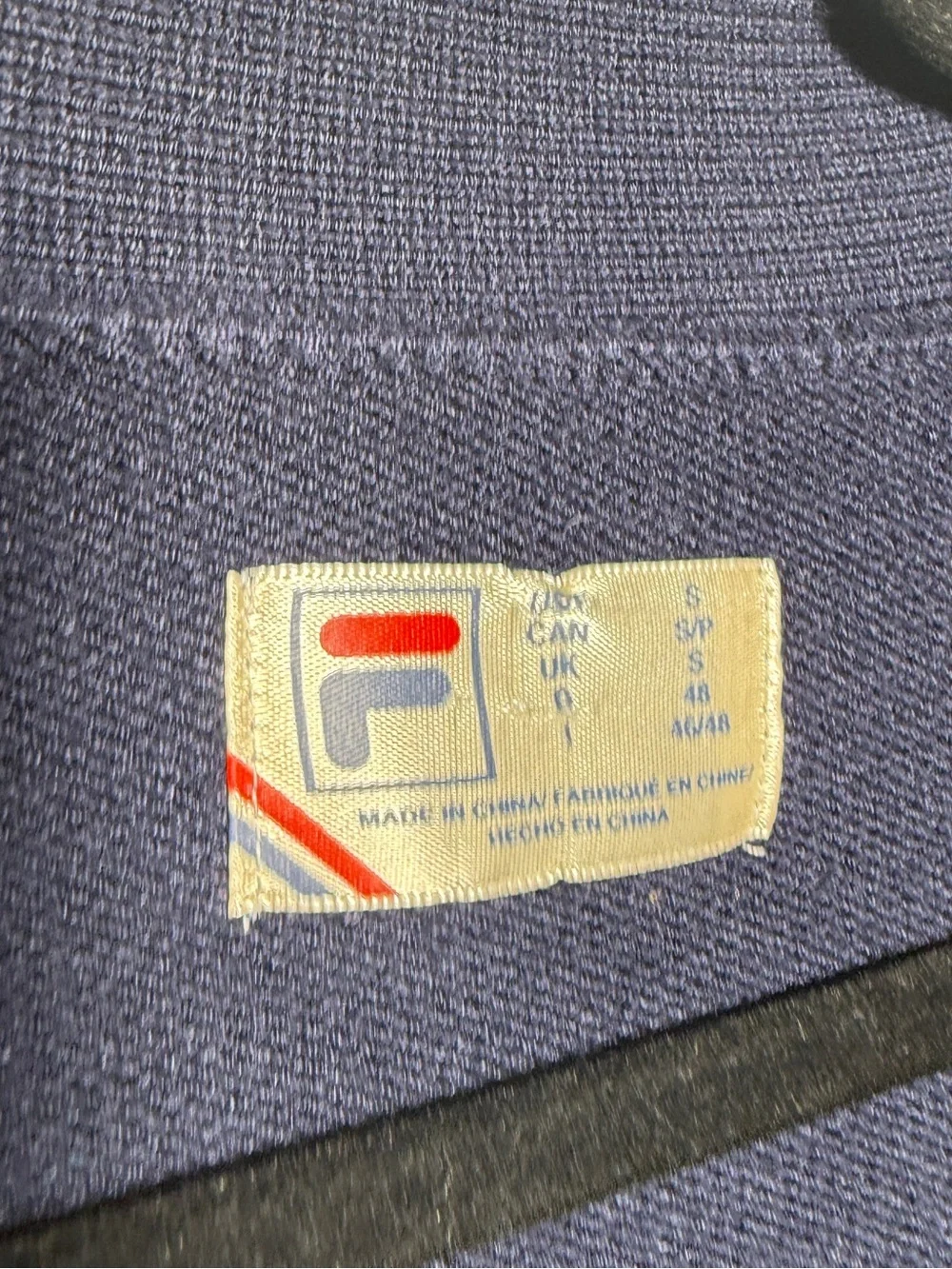 Fila Men's Navy Button-Front Cardigan Sweater Vintage Small